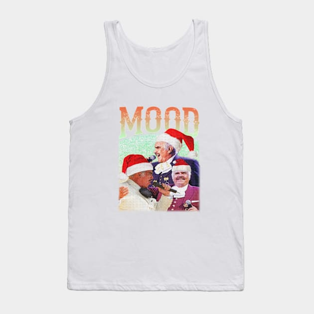 Retro Vtg Mood Drinking Christmas Humor Parody Music Tank Top by graficklisensick666